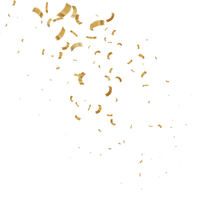Gold confetti